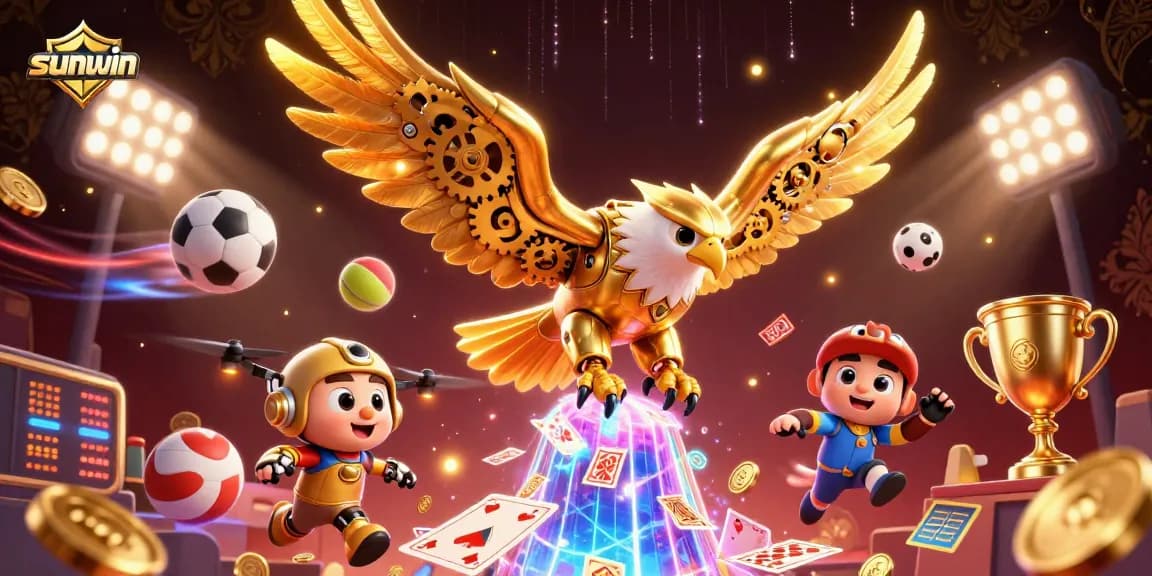 Experience thrilling gameplay with sunwin while diving into a 3D digital world of vibrant casino elements.