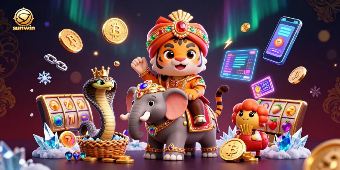 Engage in exhilarating gaming with sunwin's vibrant casino world, featuring iconic characters and high-stakes excitement.