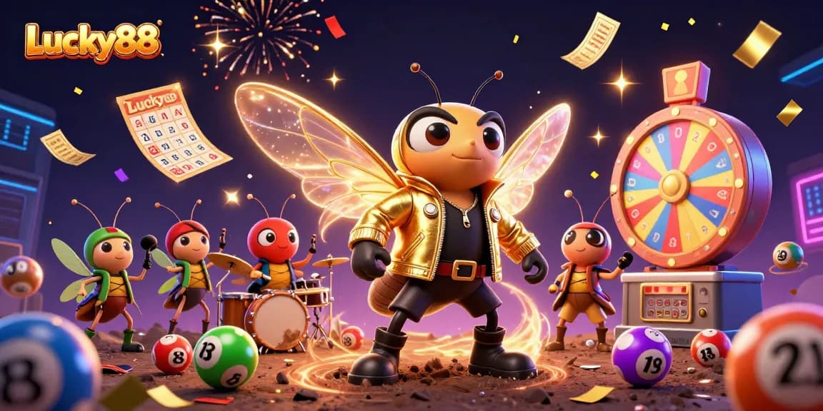 Experience the excitement of Lucky88 as a cicada rock star and friends bring the casino to life.