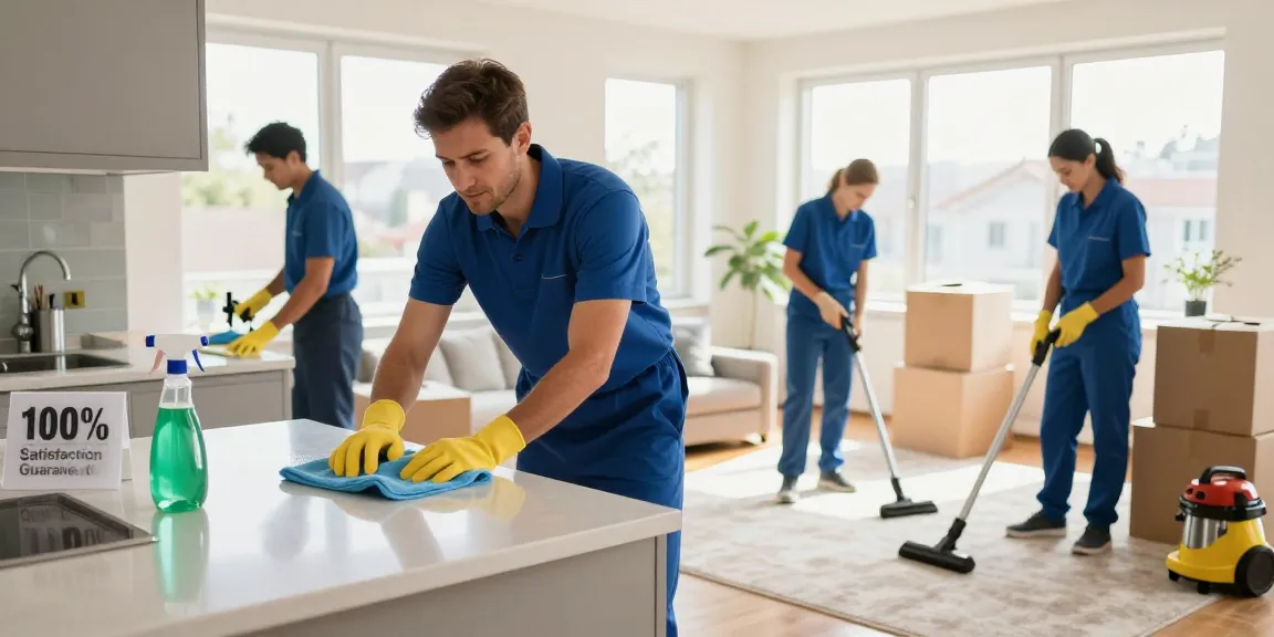 Expert umzugsreinigungen bern service team performing a detailed move-out cleaning in an apartment, showcasing professionalism and care.