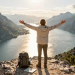 Gardasee Reisetipps während eines malerischen Wanderevents am Gardasee festhalten.
