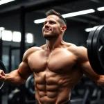 Professioneller Bodybuilder mit Unique Pharma Steroids im Fitnessstudio