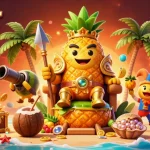 Erlebe aufregende Spielmöglichkeiten mit Zoccer Casino Alternativen, während der goldene Ananas-König im Casino regiert und bunten Reichtum verteilt.