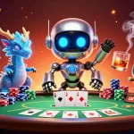 Zoccer offers thrilling card games with a futuristic twist, featuring a cyberpunk robot, holographic dragon, and rich casino atmosphere.