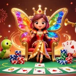 Engage with the thrilling scene of web sunwin, featuring the butterfly queen and poker elements.
